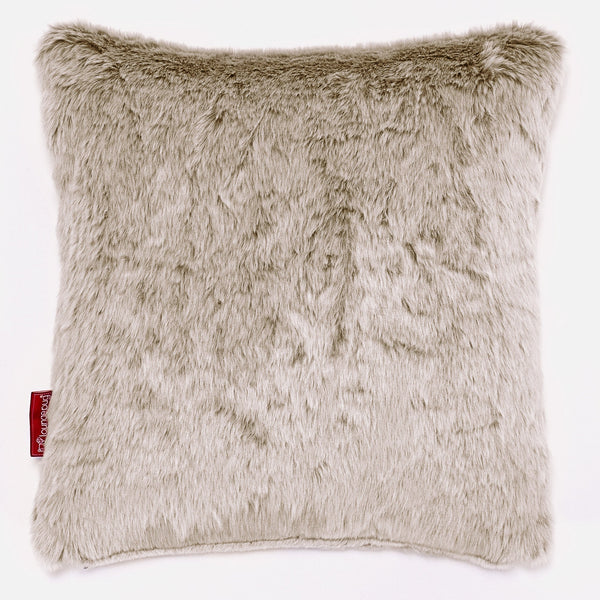 Putetrekk 47 x 47cm - Kanin-fuskepels Gyllenbrun 01