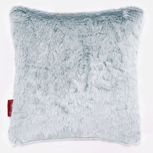 Putetrekk 47 x 47cm - Kanin-fuskepels Støvete Blå