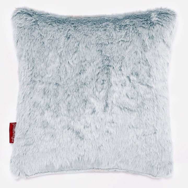 Putetrekk 47 x 47cm - Kanin-fuskepels Støvete Blå 01