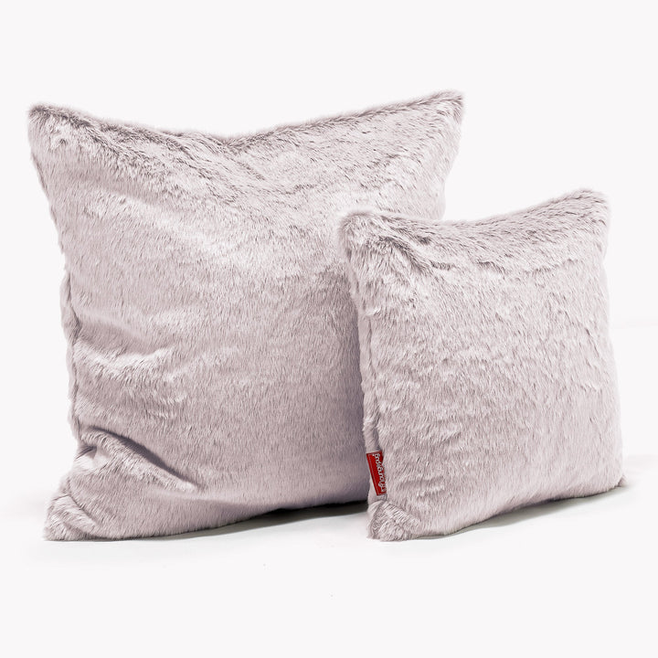 Putetrekk 47 x 47cm - Kanin-fuskepels Støvete Rosa 02