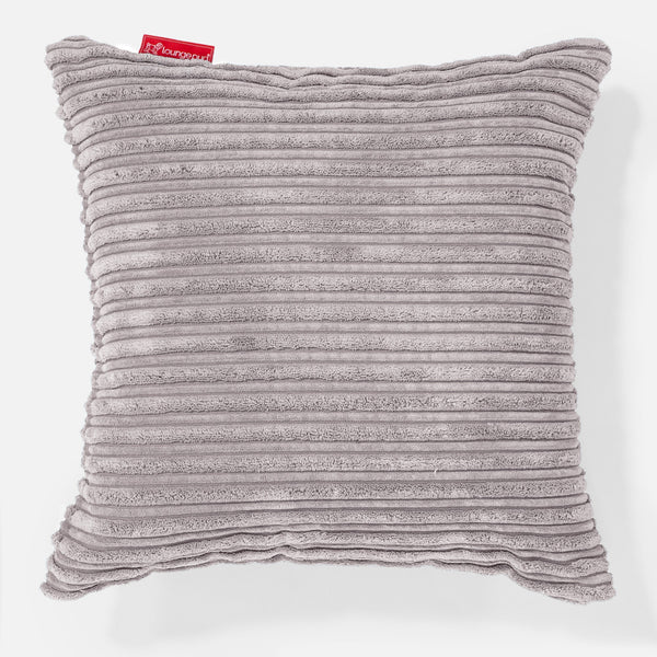 Putetrekk 47 x 47cm - Kordfløyel Aluminium Sølv 01