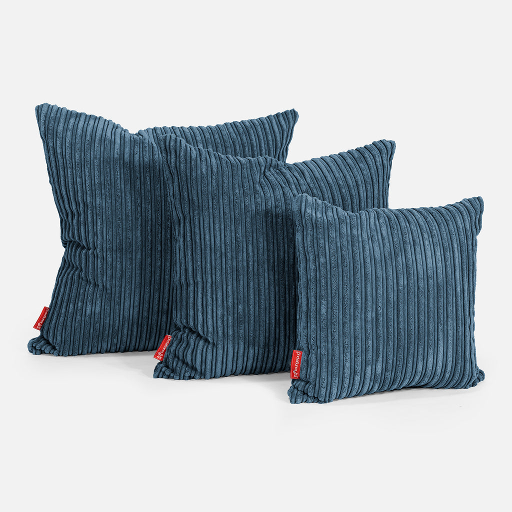 Putetrekk 47 x 47cm - Klassisk Cord Marineblå 02