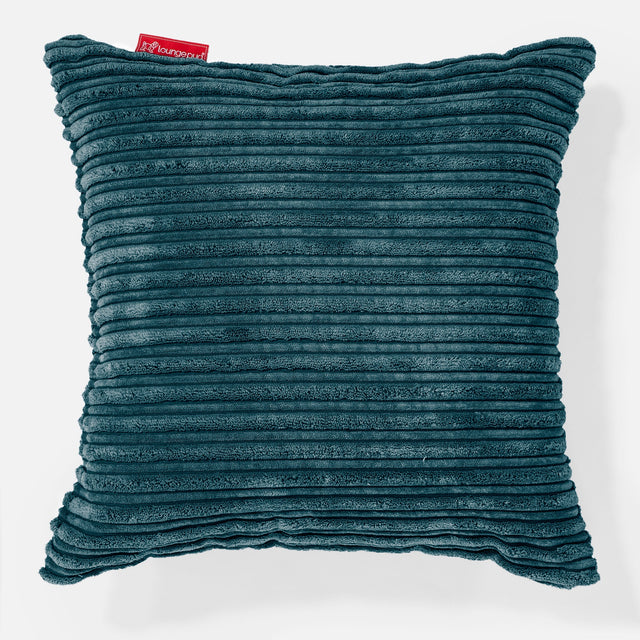 Putetrekk 47 x 47cm - Kordfløyel Mørketurkis 01