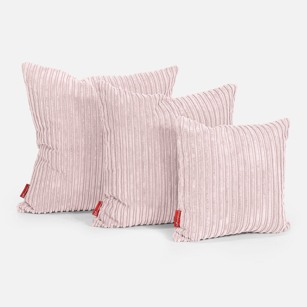 Putetrekk 47 x 47cm - Klassisk Cord Rødmerosa 02