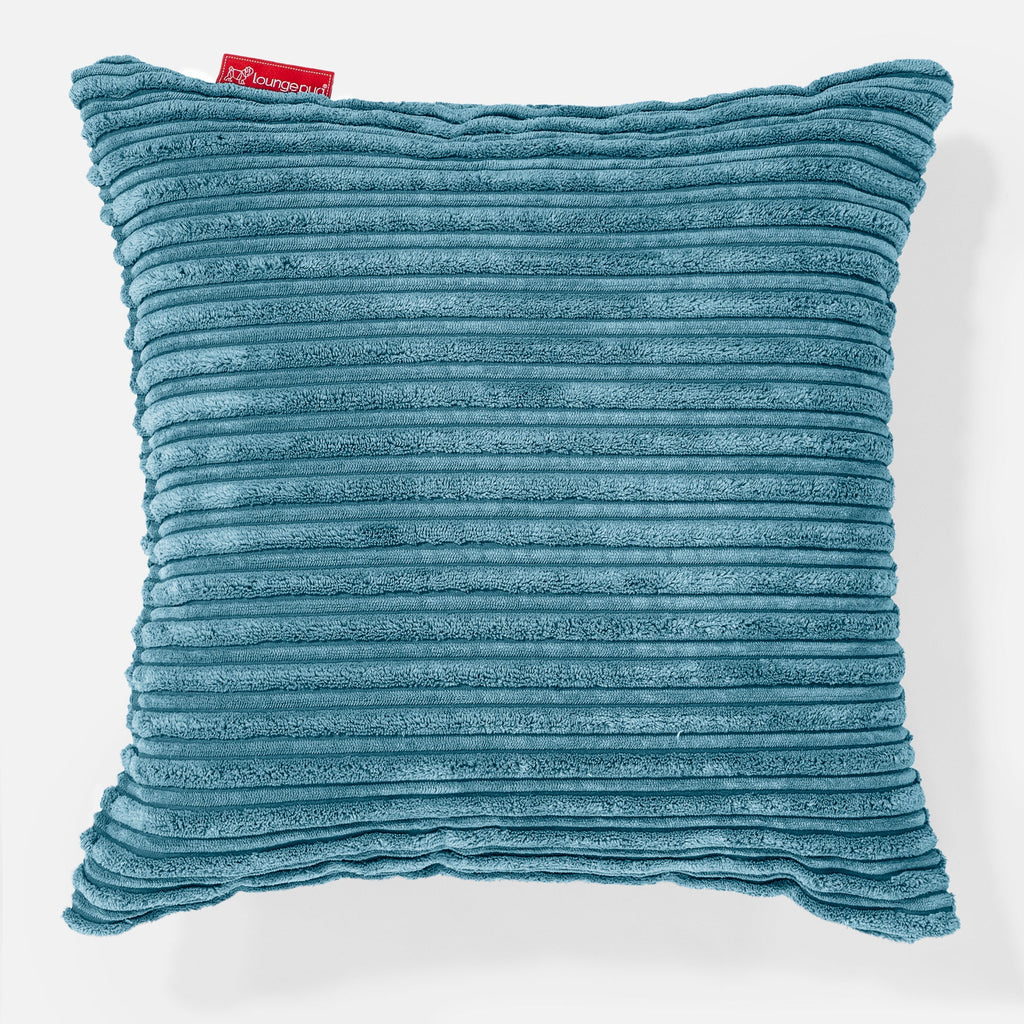 Putetrekk 47 x 47cm - Klassisk Cord Turkis 01