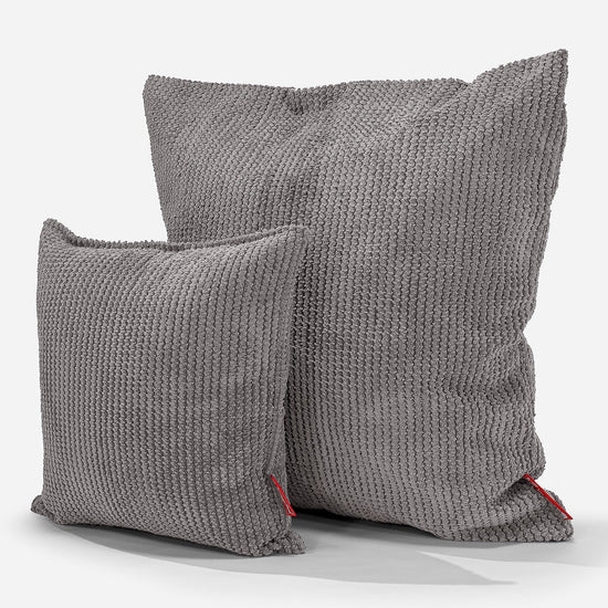 Putetrekk 47 x 47cm - Pom-pom Koksgrå 02