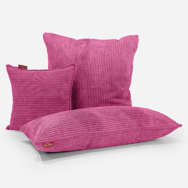 Putetrekk 47 x 47cm - Pom-pom Rosa Fabric Close-up Image