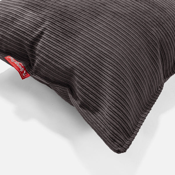 Putetrekk 47 x 47cm - Smalstripet Cord Grafitt Fabric Close-up Image