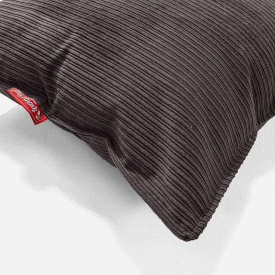 Putetrekk 47 x 47cm - Smalstripet Cord Grafitt 02