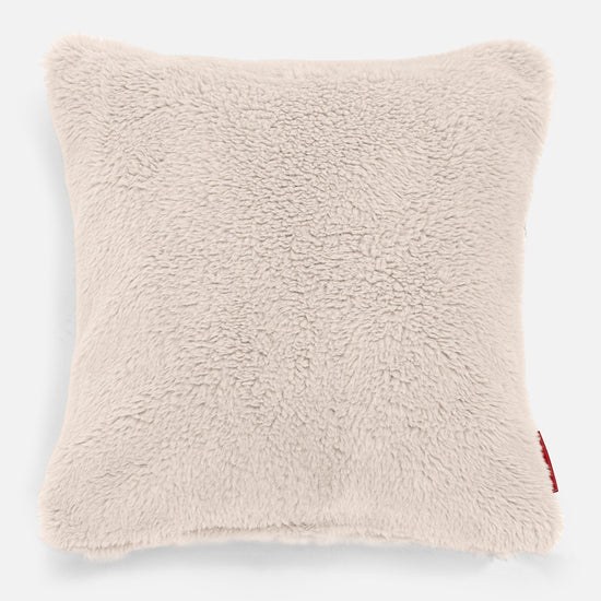 Putetrekk 47 x 47cm - Teddy-fuskepels Krem 01
