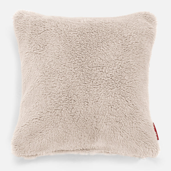 Putetrekk 47 x 47cm - Teddy-fuskepels Mink 01