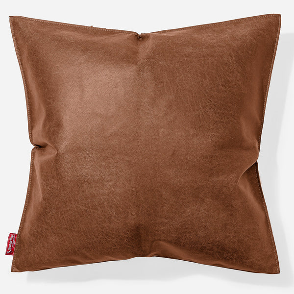 Putetrekk 47 x 47cm - Vintage Skinn Britisk Brun 01