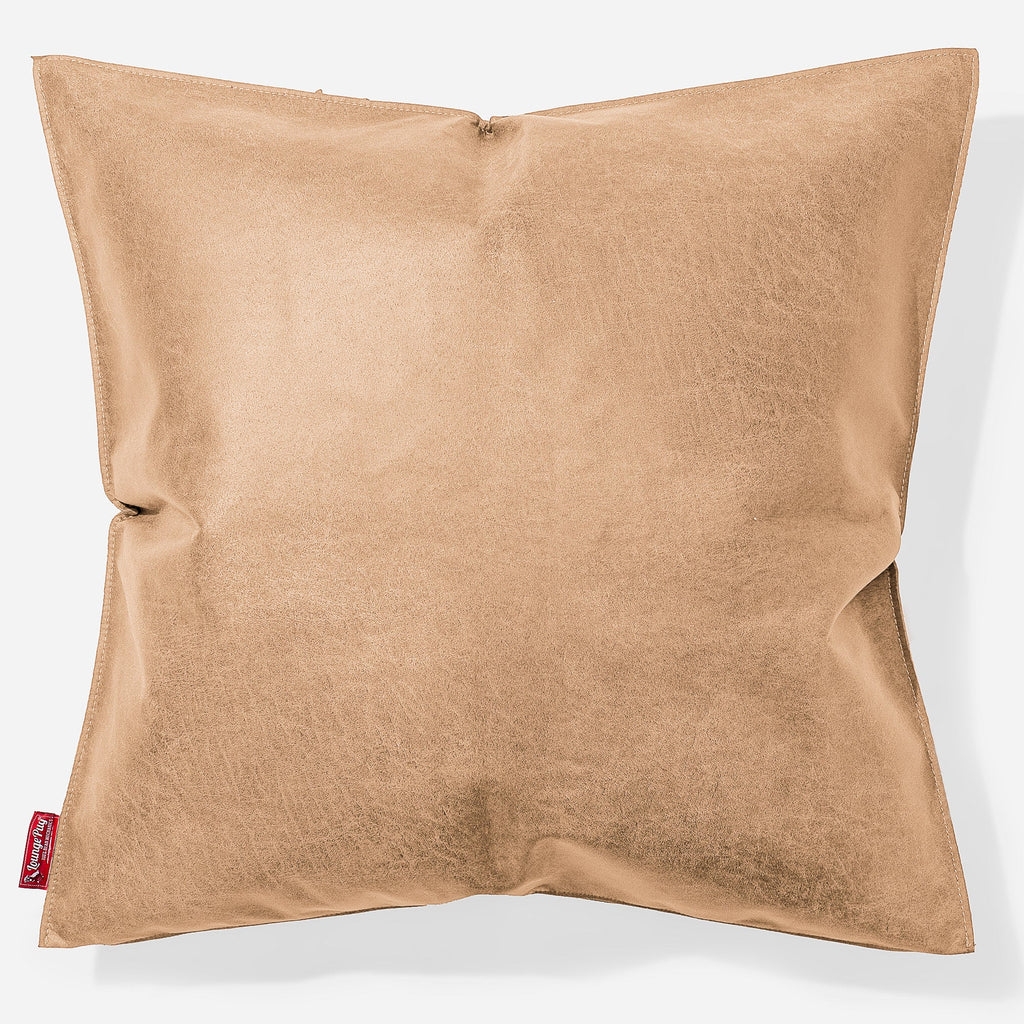 Putetrekk 47 x 47cm - Vintage Skinn Honning Brun 01