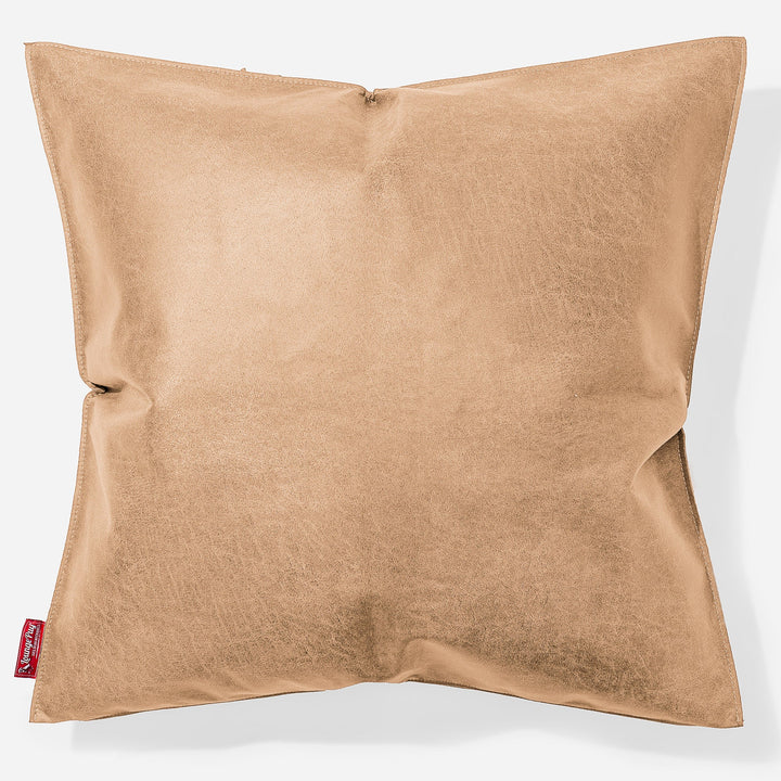 Putetrekk 47 x 47cm - Vintage Skinn Honning Brun 01
