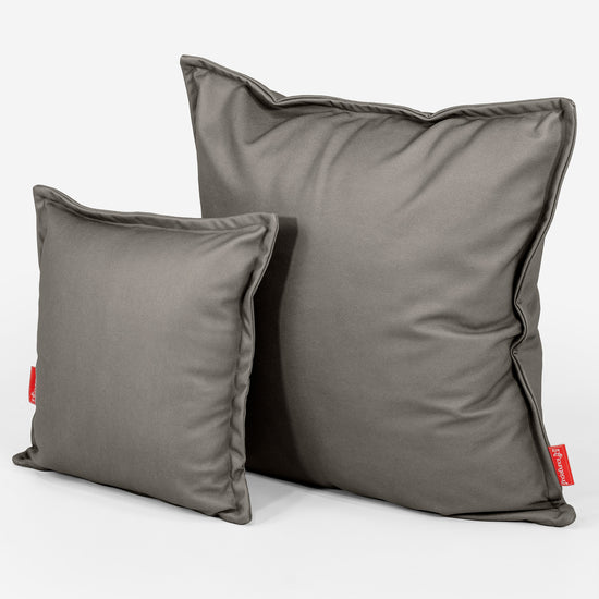 Putetrekk 47 x 47cm - Vegansk Skinn Grå 02
