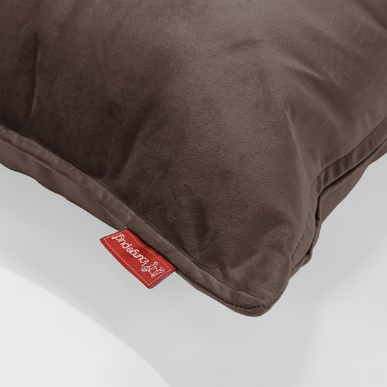 Rektangulær Putetrekk 35 x 50cm - Fløyel Espresso 02