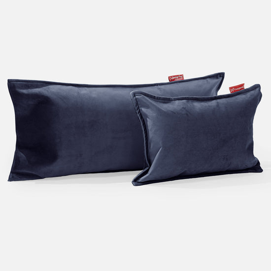 Rektangulær Putetrekk 35 x 50cm - Fløyel Marineblå 03