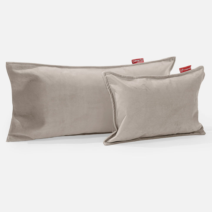Rektangulær Putetrekk 35 x 50cm - Fløyel Mink 03