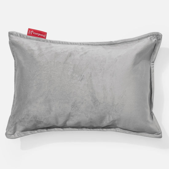 Rektangulær Putetrekk 35 x 50cm - Fløyel Sølv 01