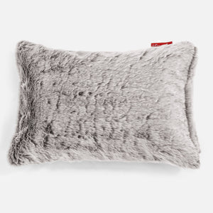 Rektangulær Putetrekk 35 x 50cm - Kanin-fuskepels Lysegrå