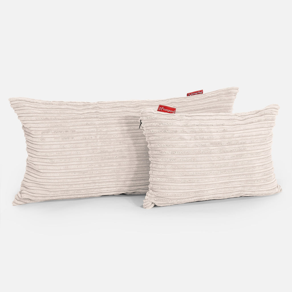 Rektangulær Putetrekk 35 x 50cm - Klassisk Cord Elfenben 03
