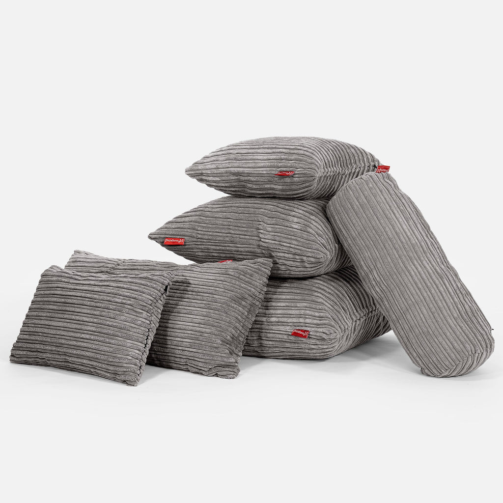 Rektangulær Putetrekk 35 x 50cm - Klassisk Cord Grafitt 04