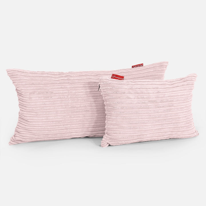 Rektangulær Putetrekk 35 x 50cm - Kordfløyel Rødmerosa 03