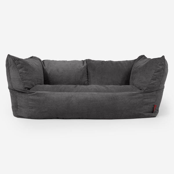 Ruben Sakkosekk Sofa - Smalstripet Kordfløyel Koksgrå 01