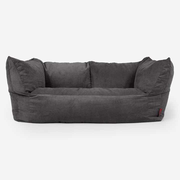 Ruben Sakkosekk Sofa - Smalstripet Kordfløyel Koksgrå 01