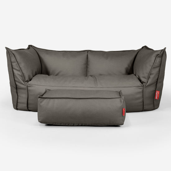 Ruben Sakkosekk Sofa - Vegansk Skinn Grå 02
