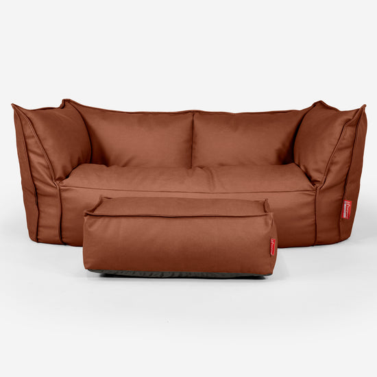 Ruben Sakkosekk Sofa - Vegansk Skinn Kastanjebrun 02