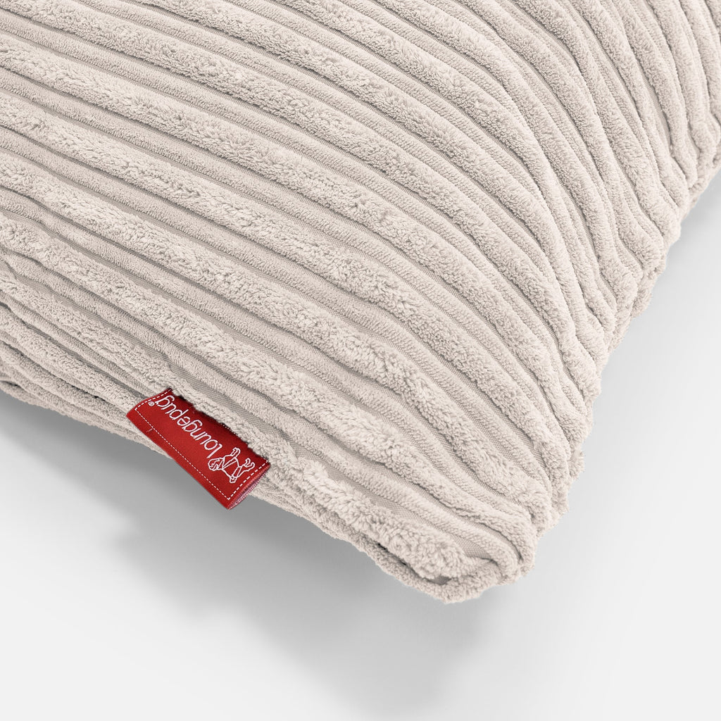 Rund Putetrekk 50cm - Klassisk Cord Elfenben 02