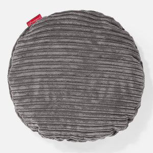 Rund Putetrekk 50cm - Kordfløyel Grafitt
