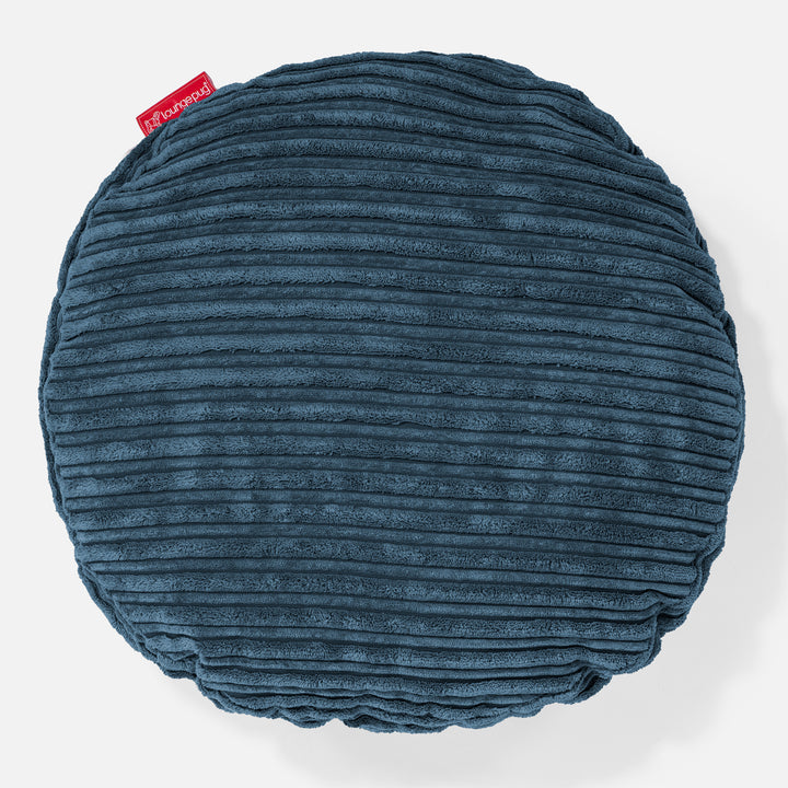 Rund Putetrekk 50cm - Kordfløyel Marineblå 01