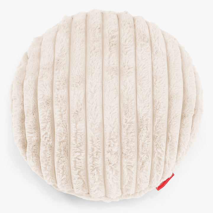 Rund Putetrekk 50cm - Ultrabehagelig Kord Krem 01