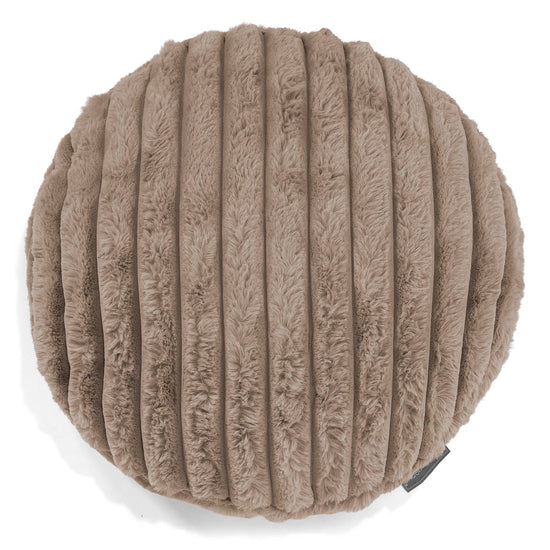Rund Putetrekk 50cm - Ultrabehagelig Kord Mink 01