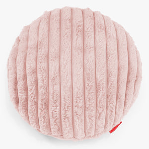 Rund Putetrekk 50cm - Ultrabehagelig Kord Støvete Rosa