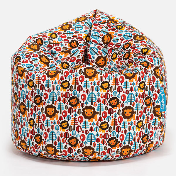 Sittesekk for Barn 2-6 år - Trykk Løve Fabric Close-up Image