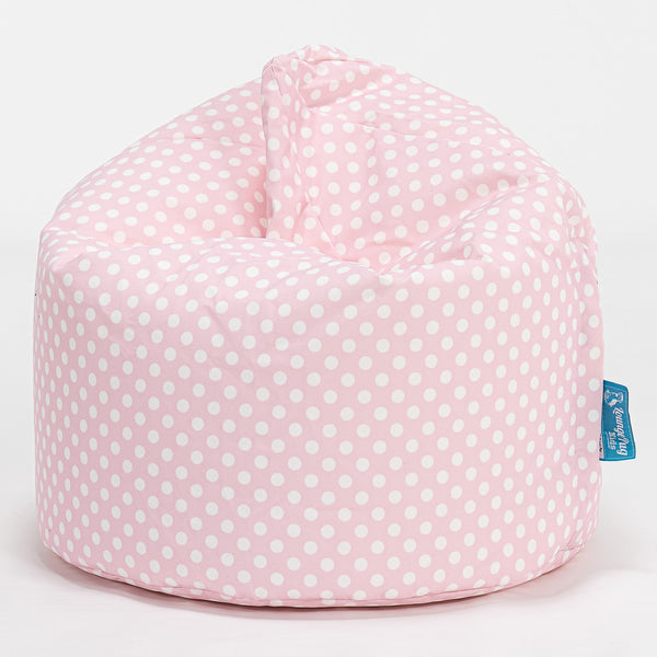 Sittesekk for Barn 2-6 år - Trykk Prikker Rosa Fabric Close-up Image