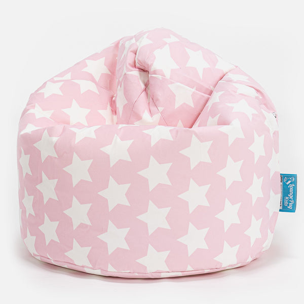 Sittesekk for Barn 2-6 år - Trykk Rosa Stjerne Fabric Close-up Image