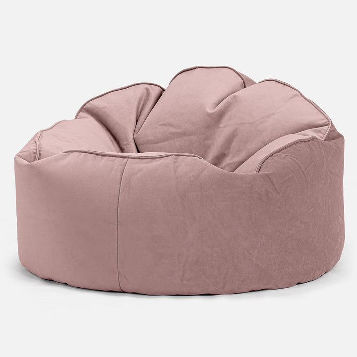 Saccosekk 'Archi' - Fløyel Rosa 01