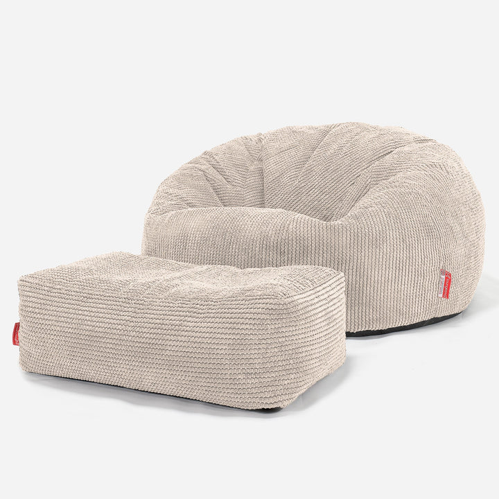 Saccosekk Sofa for Barn 6-14 år - Pom-pom Elfenben 03