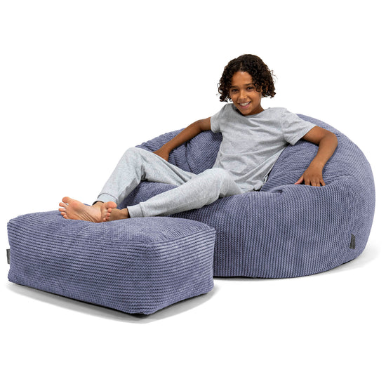 Saccosekk Sofa for Barn 6-14 år - Pom-pom Fiolett 01