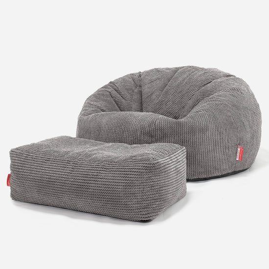 Saccosekk Sofa for Barn 6-14 år - Pom-pom Koksgrå 03