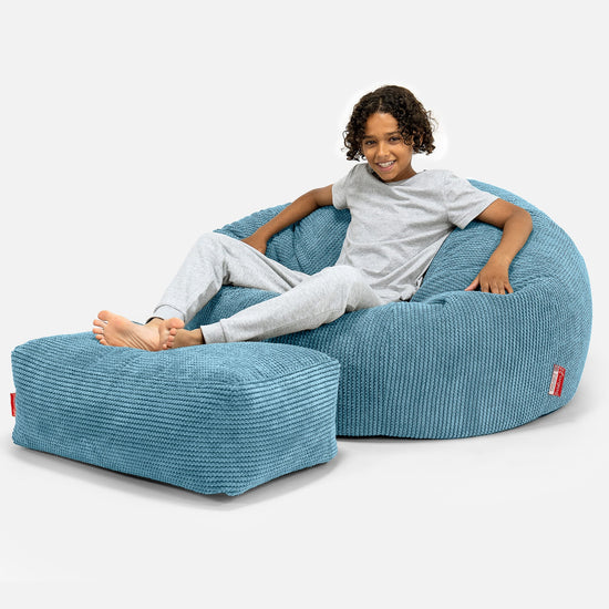 Saccosekk Sofa for Barn 6-14 år - Pom-pom Turkis 01