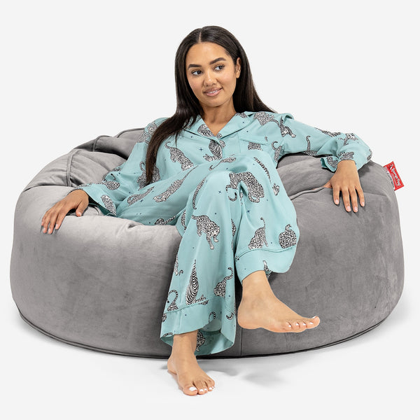 Saccosekk Sofa 'Mammut' - Fløyel Sølv 01