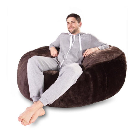 Saccosekk Sofa 'Mammut' - Fuskepels Brun 01