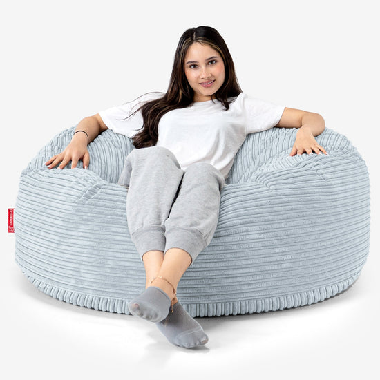 Saccosekk Sofa 'Mammut' - Kordfløyel Babyblå 01