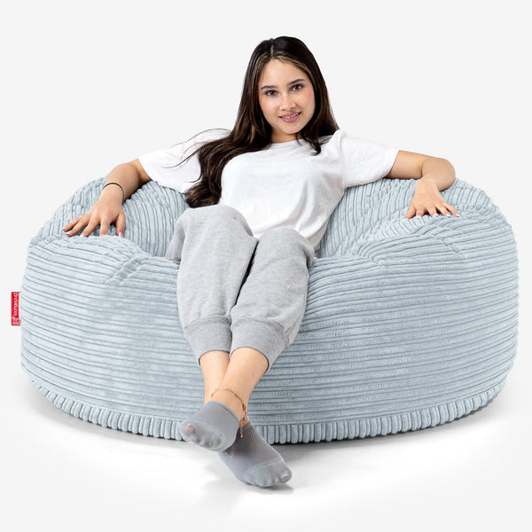 Saccosekk Sofa 'Mammut' - Kordfløyel Babyblå 01