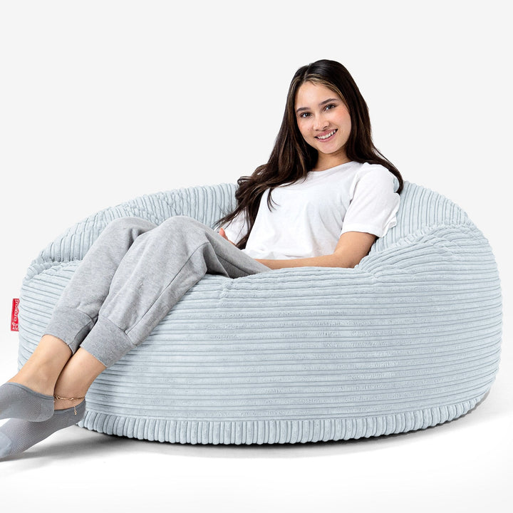 Saccosekk Sofa 'Mammut' - Kordfløyel Babyblå 04